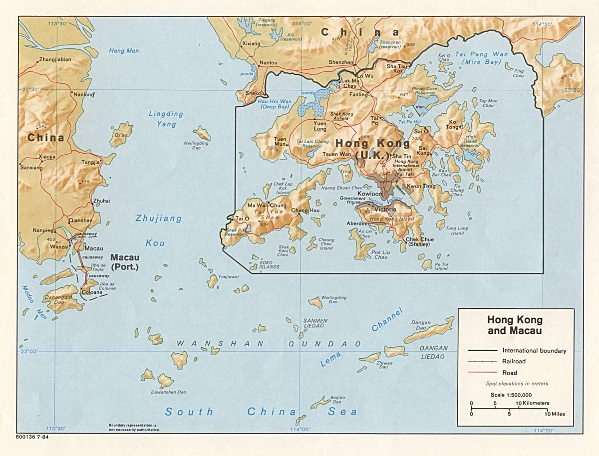 zemljevid barra Macau