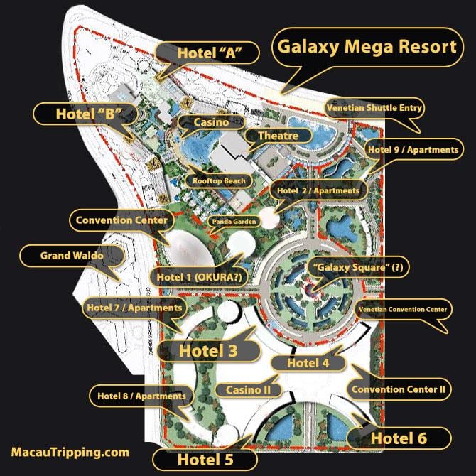 galaxy Macau tleh zemljevid