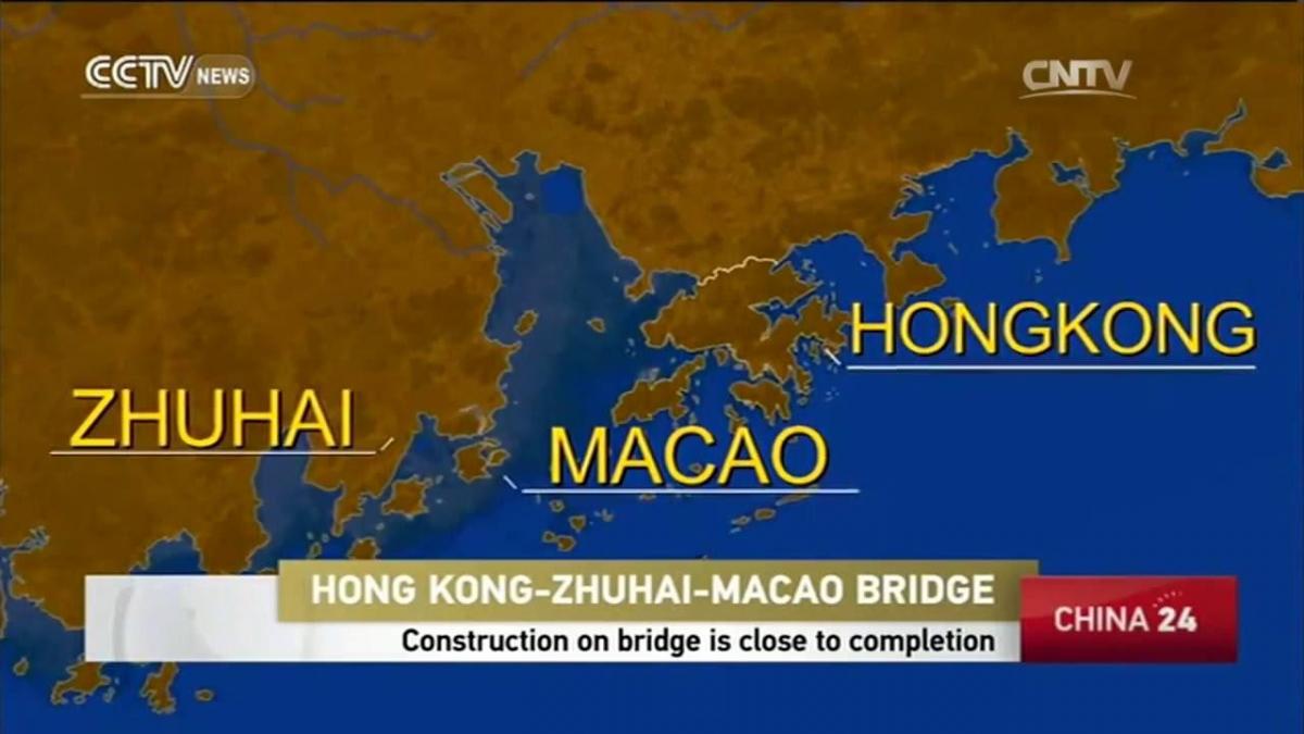 hong kong Macau most zemljevid