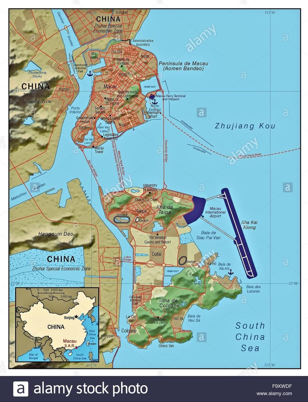 Macau države v svetovni zemljevid