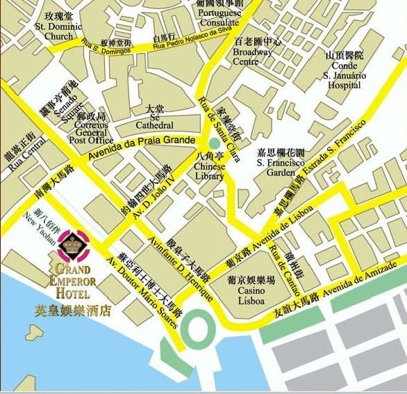 zemljevid Macau savna