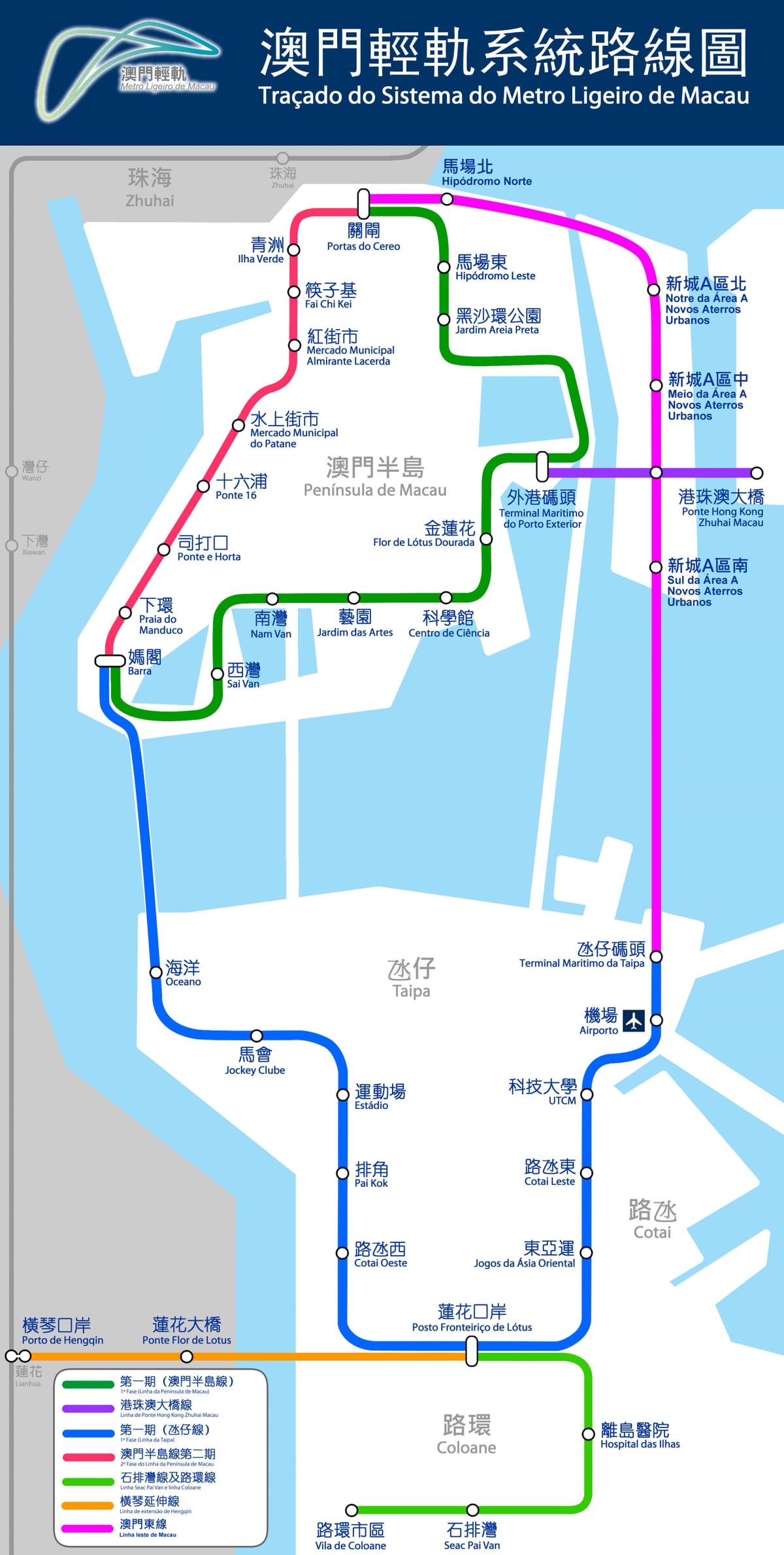 zemljevid Macau vlak