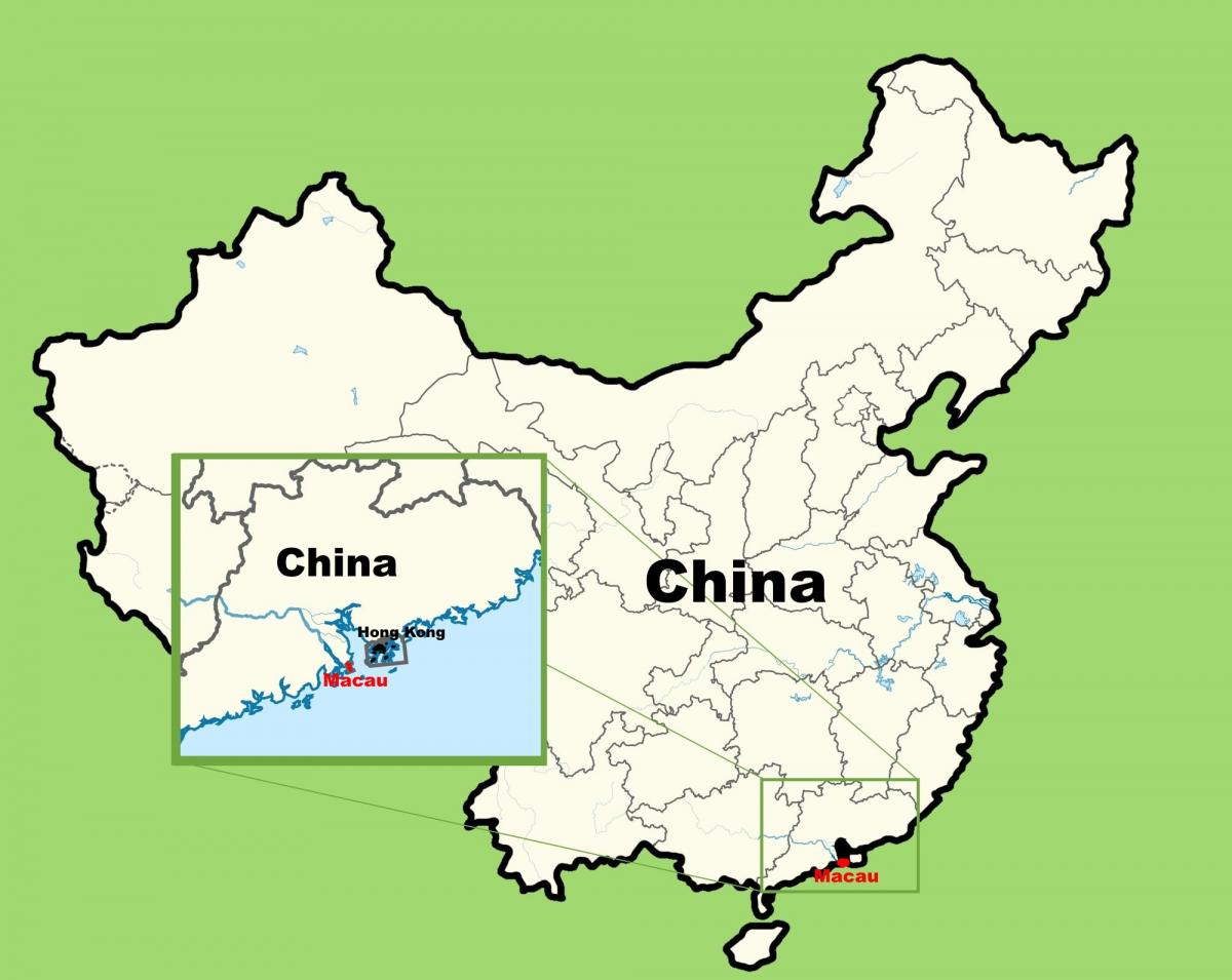 Macau zemljevid azije