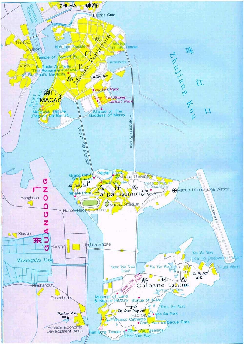 zemljevid Macau mesto