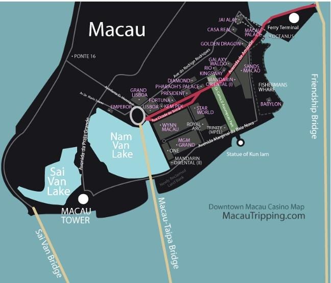 zemljevid mgm Macau