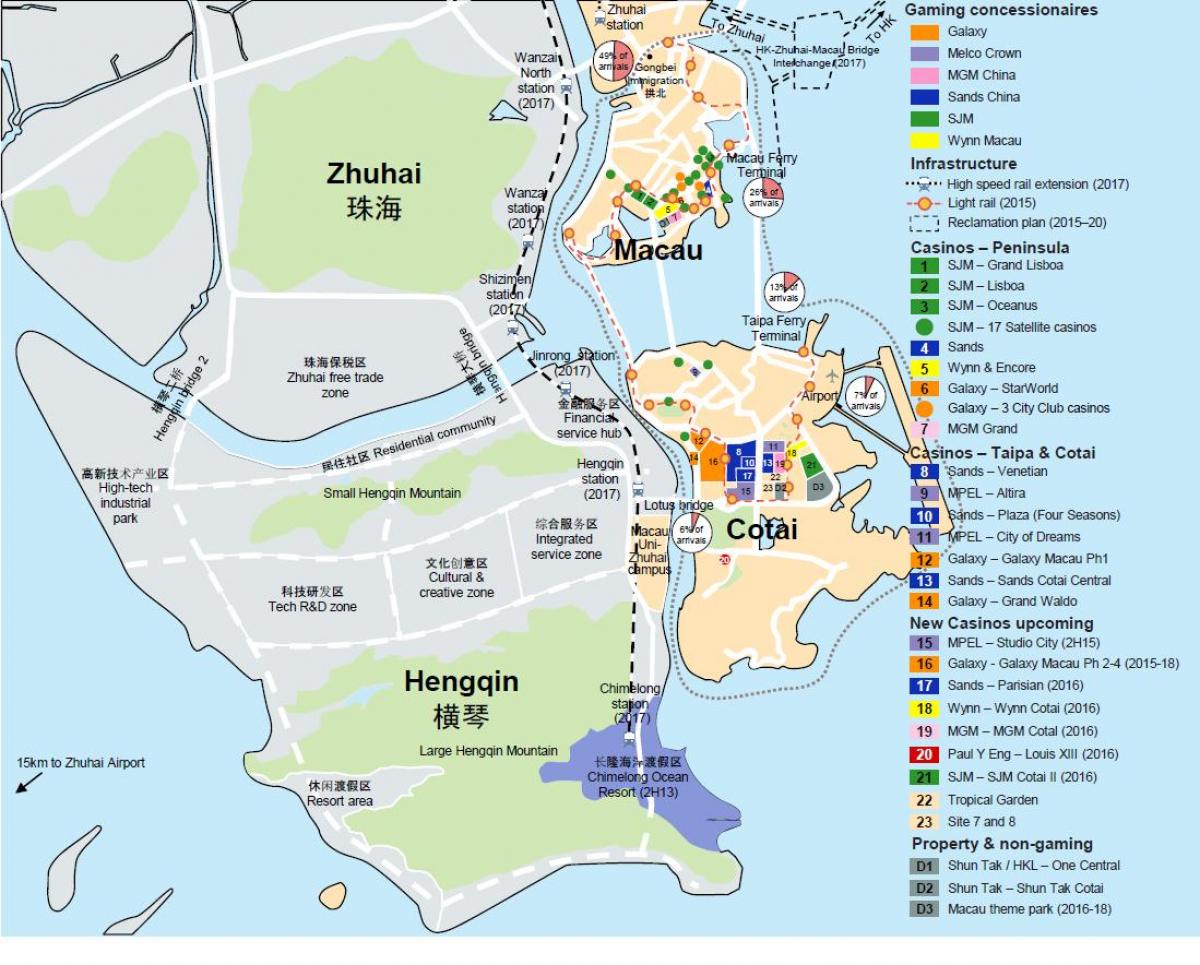 zemljevid rdeči trg Macau
