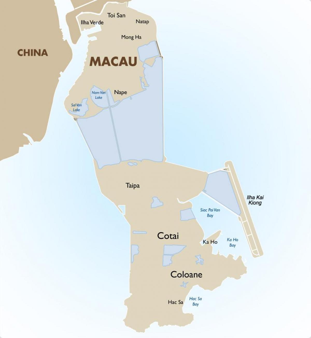 zemljevid tilniku Macau