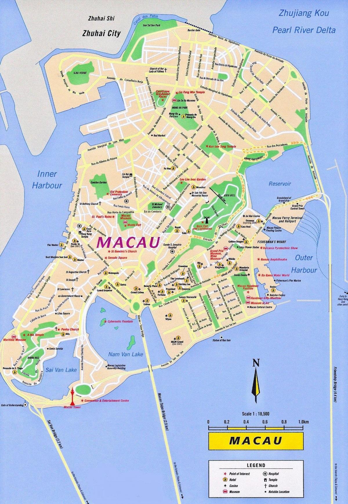 Macau Macau zemljevid