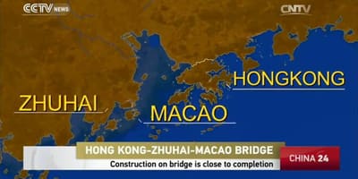 Hong kong Macau most zemljevid