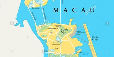 Macao Kitajska zemljevid