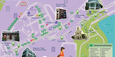 Macau free shuttle bus poti zemljevid