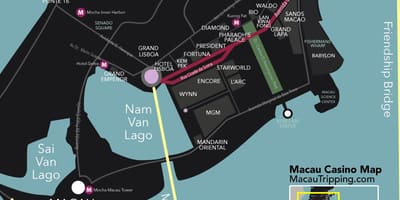 Igralnice Macau zemljevid
