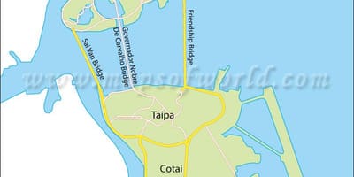 Macau polotoku zemljevid