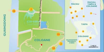 Zemljevid otok Macau