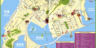 Turistične točke v Macau zemljevid