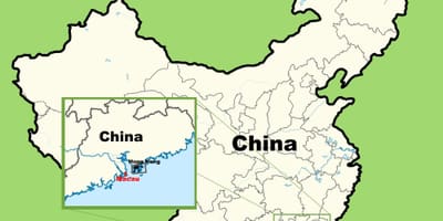 Macau zemljevid azije