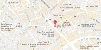 Zemljevid senado kvadratnih Macau